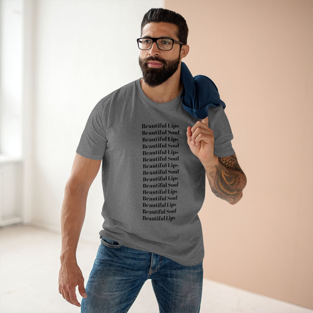 Beautiful Lips Beautiful Soul Graphic T-Shirt — Comfy Funny Statement Tee. Cut off the sleeves for extra umph.