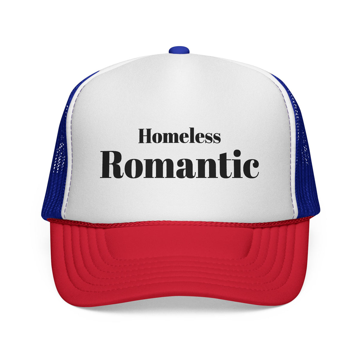 "Homeless Romantic" Vintage Typography Trucker Hat