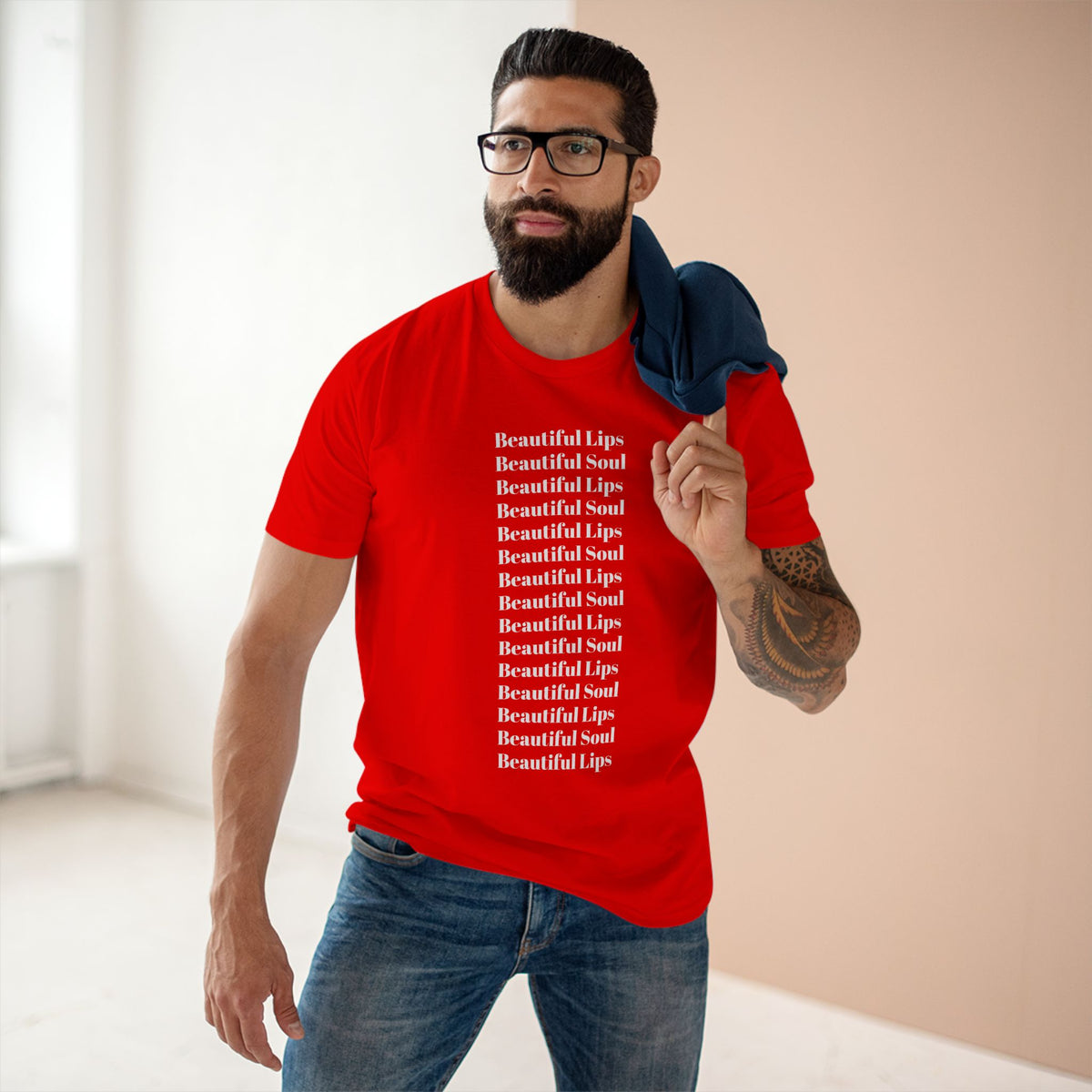 Beautiful Lips Beautiful Soul Graphic T-Shirt — Comfy Funny Statement Tee. Cut off the sleeves for extra umph.