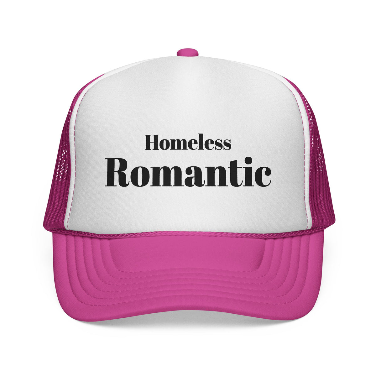 "Homeless Romantic" Vintage Typography Trucker Hat