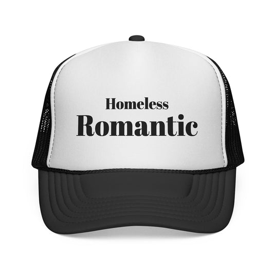 "Homeless Romantic" Vintage Typography Trucker Hat