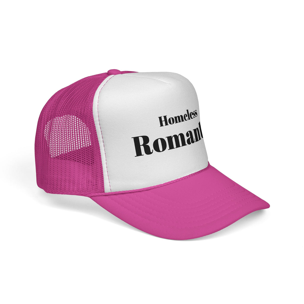 "Homeless Romantic" Vintage Typography Trucker Hat