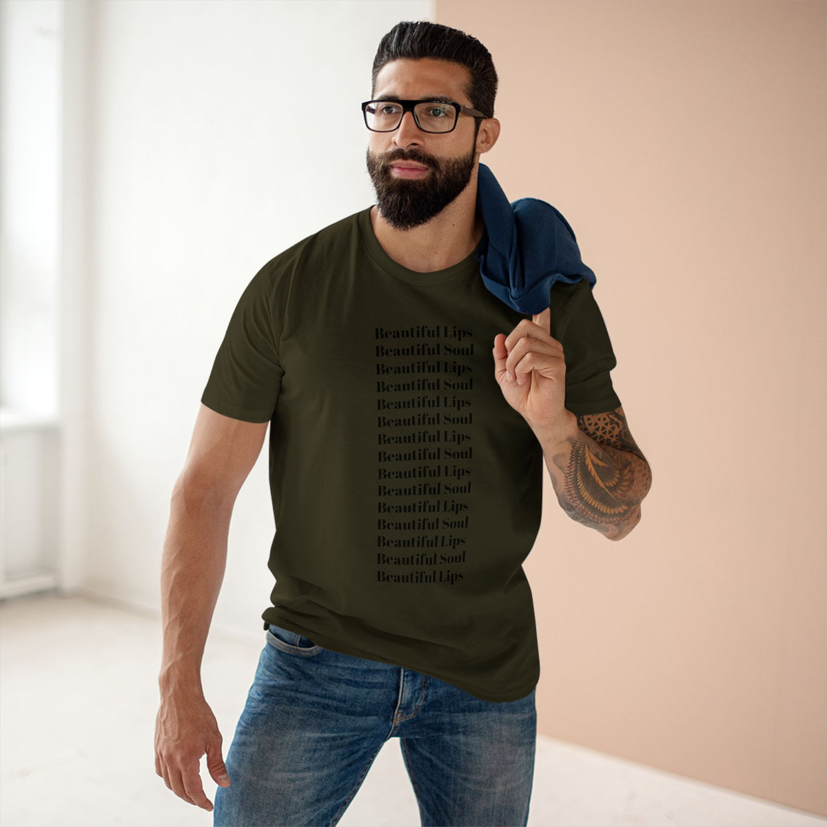 Beautiful Lips Beautiful Soul Graphic T-Shirt — Comfy Funny Statement Tee. Cut off the sleeves for extra umph.