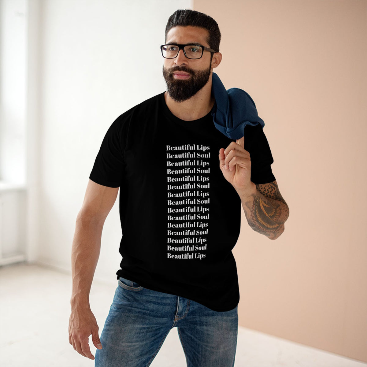 Beautiful Lips Beautiful Soul Graphic T-Shirt — Comfy Funny Statement Tee. Cut off the sleeves for extra umph.