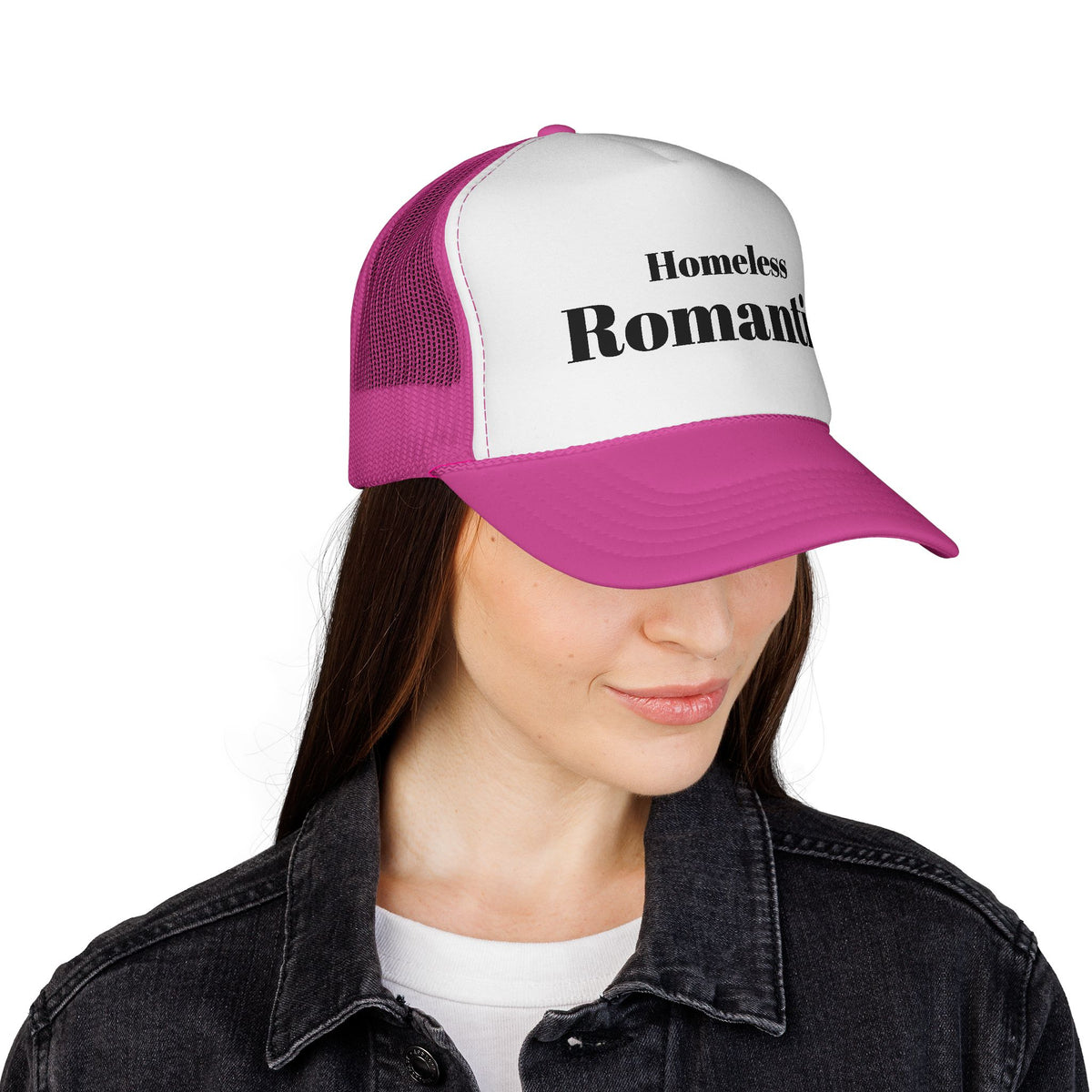 "Homeless Romantic" Vintage Typography Trucker Hat
