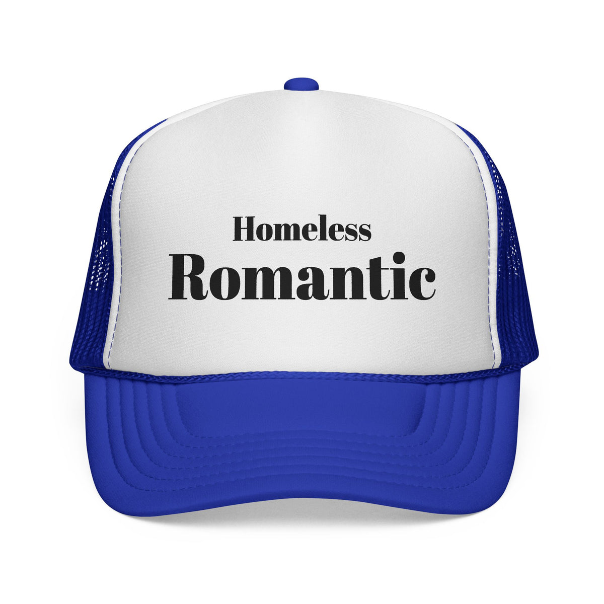 "Homeless Romantic" Vintage Typography Trucker Hat